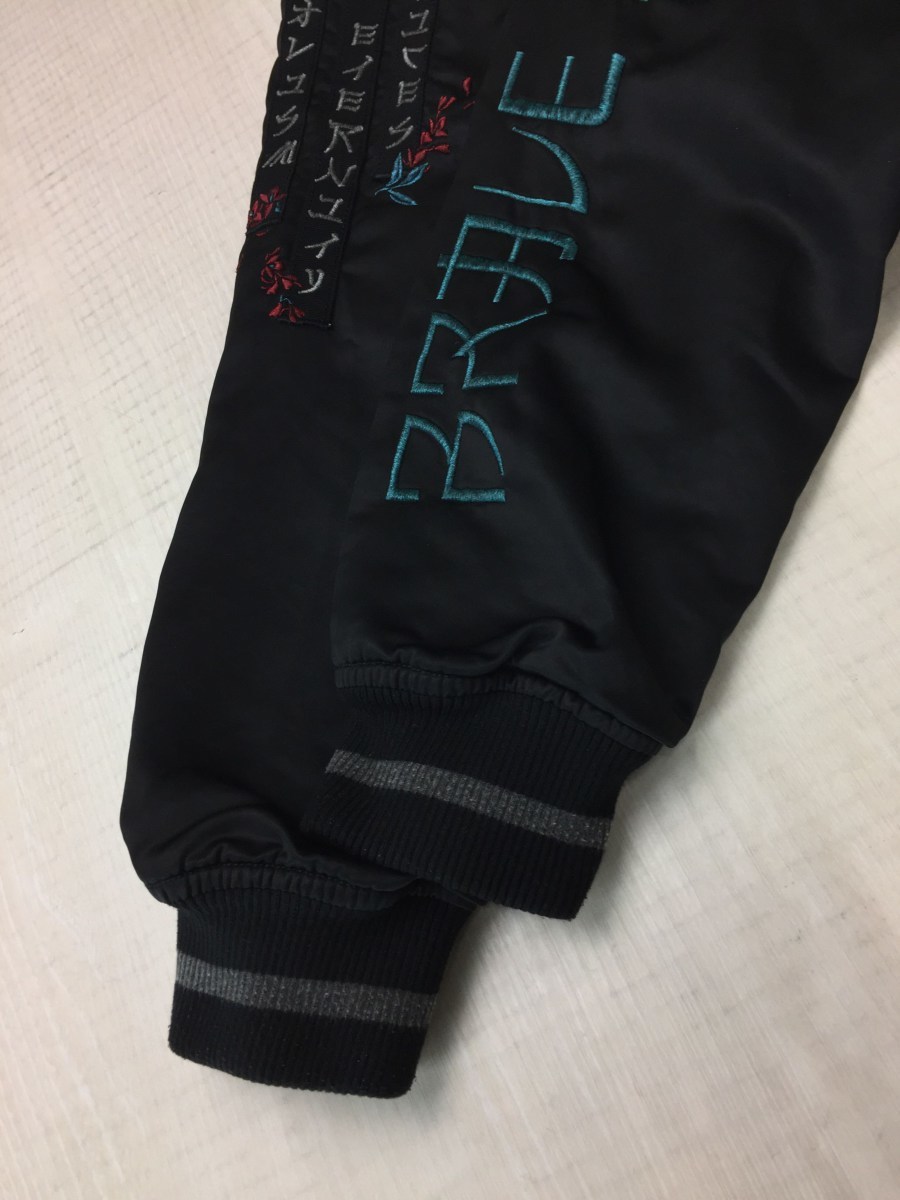 DIESEL◇スカジャン/M/ナイロン/BLK ジャケット、上着 ファッション