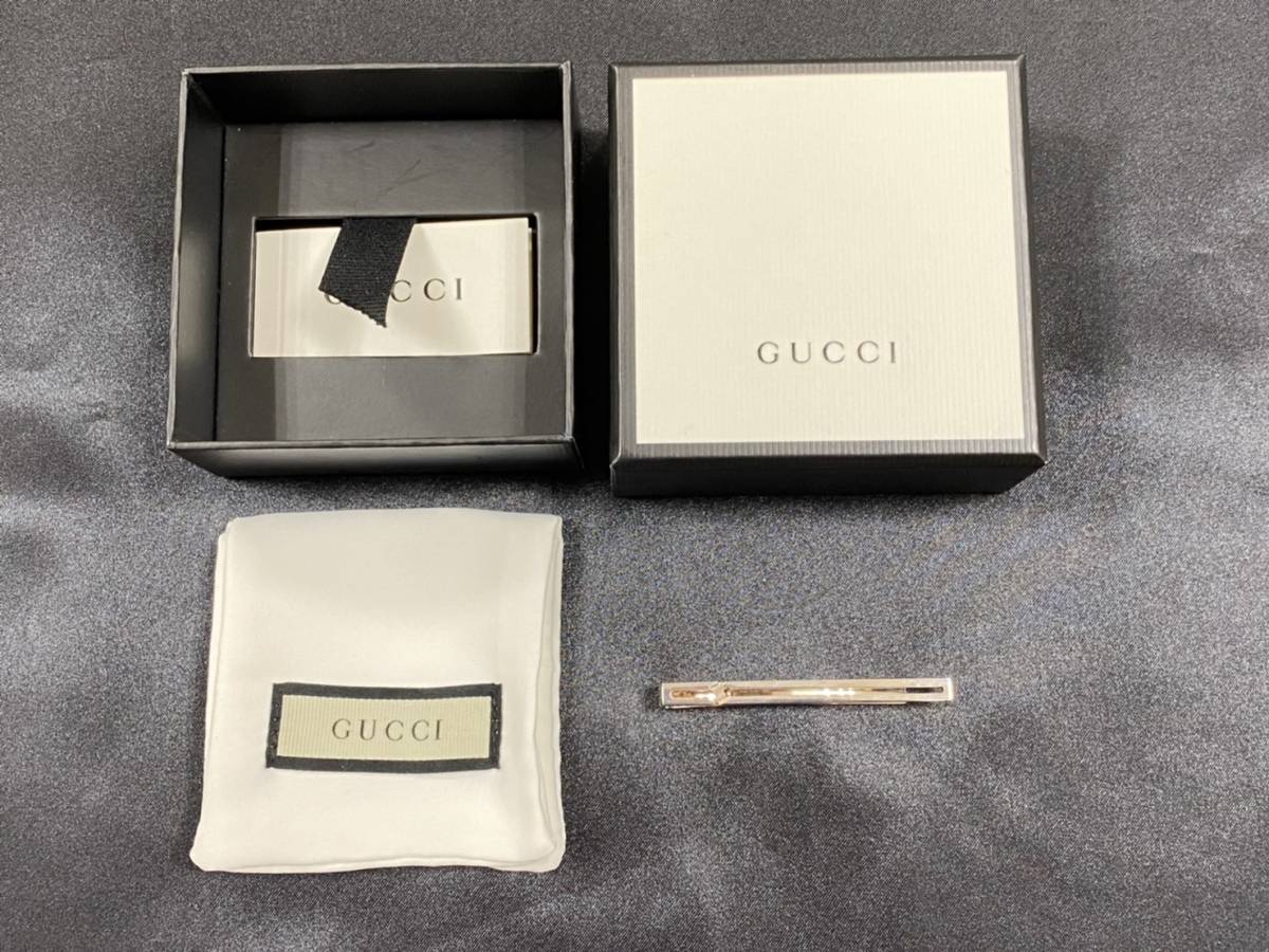Gucci グッチ ネクタイピン Aｇ925 シルバー素材 ブランド 小物 タイピン スーツ アクセサリー 箱付き 5532 タイピン 売買されたオークション情報 Yahooの商品情報をアーカイブ公開 オークファン Aucfan Com