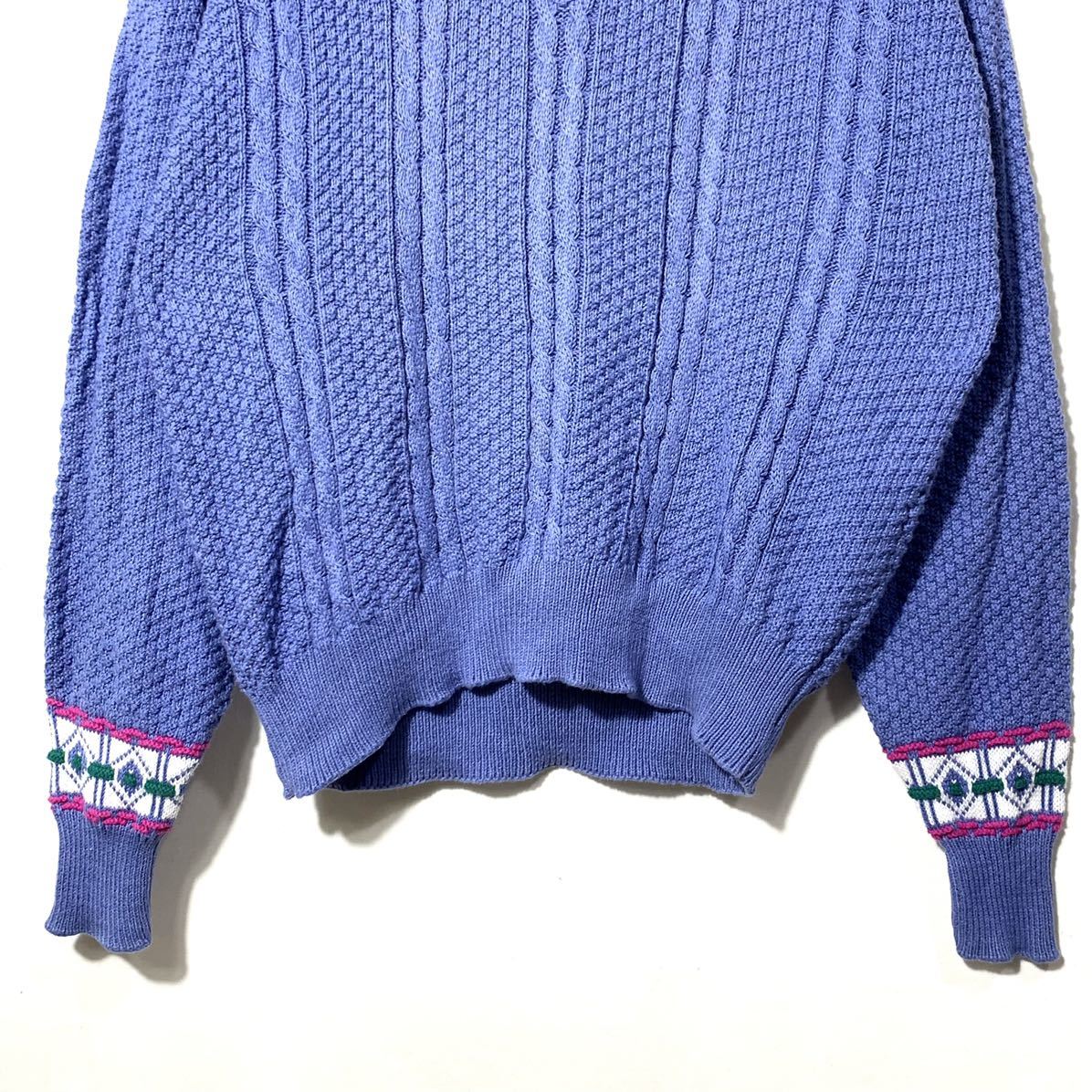 90s Pendleton ペンドルトン ニット 古着 80～90年代 ペンドルトン PENDLETON LOBO 総柄 ウールニット