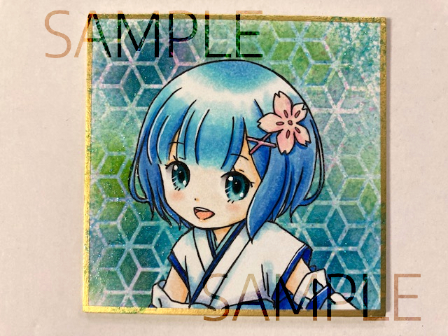 同人 手描きイラスト Re:ゼロから始める異世界生活 レム 幼少期 豆色紙