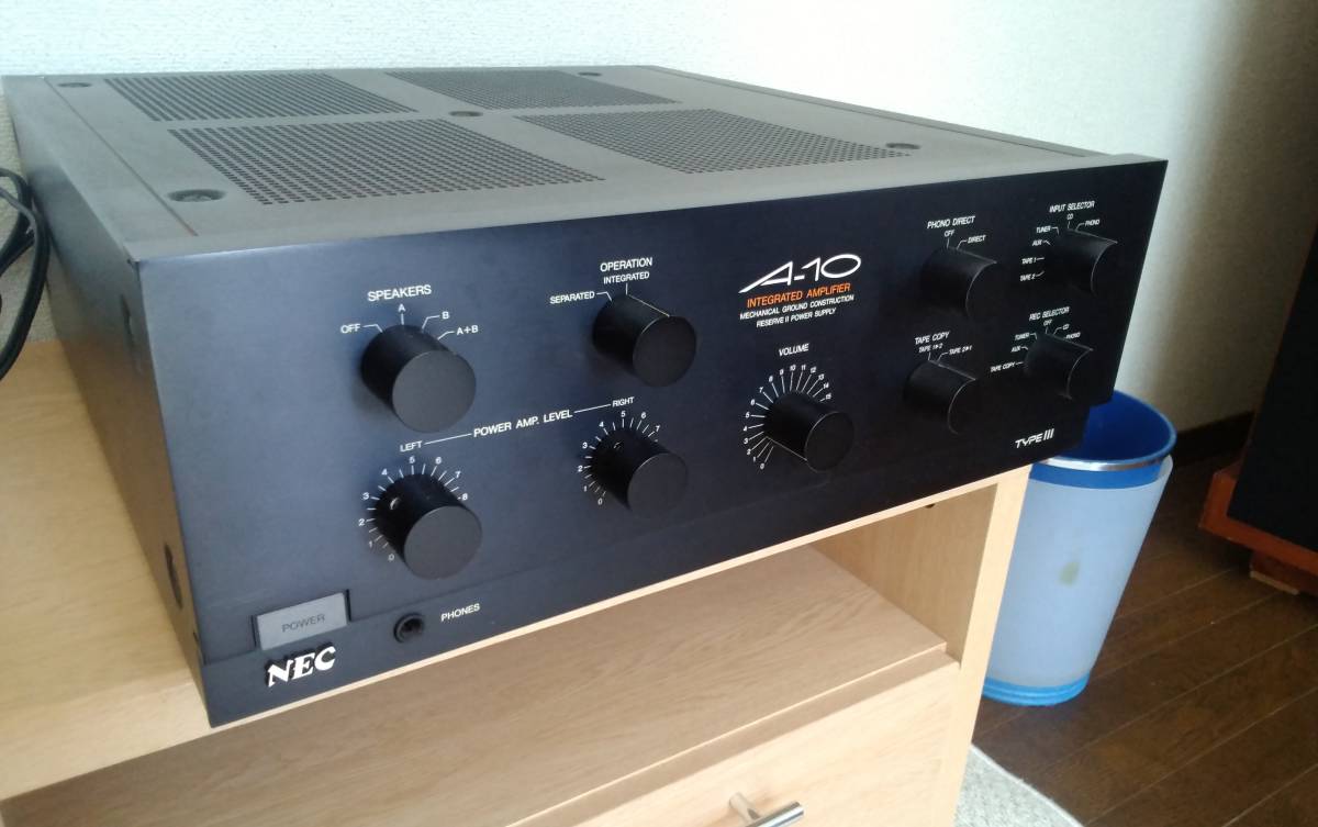 土日限定価格！名機！NEC A10Ⅲ プリメインアンプ 動作品 NEC A-10Ⅲ NEC A-10 プリメインアンプ 日本電気 745085⁄ニホンデンキ III