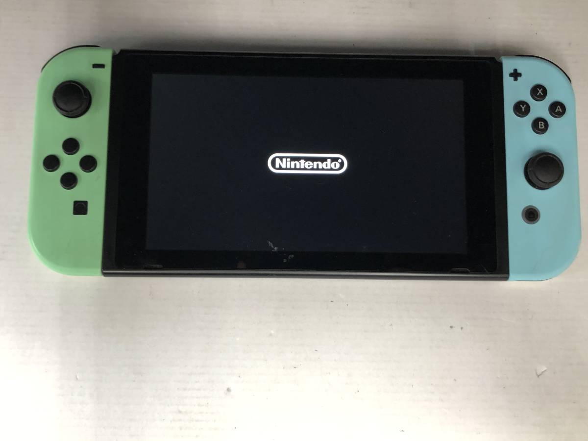 1244)【1円～】Nintendo Switch本体(あつまれどうぶつの森/新型) ※一部 