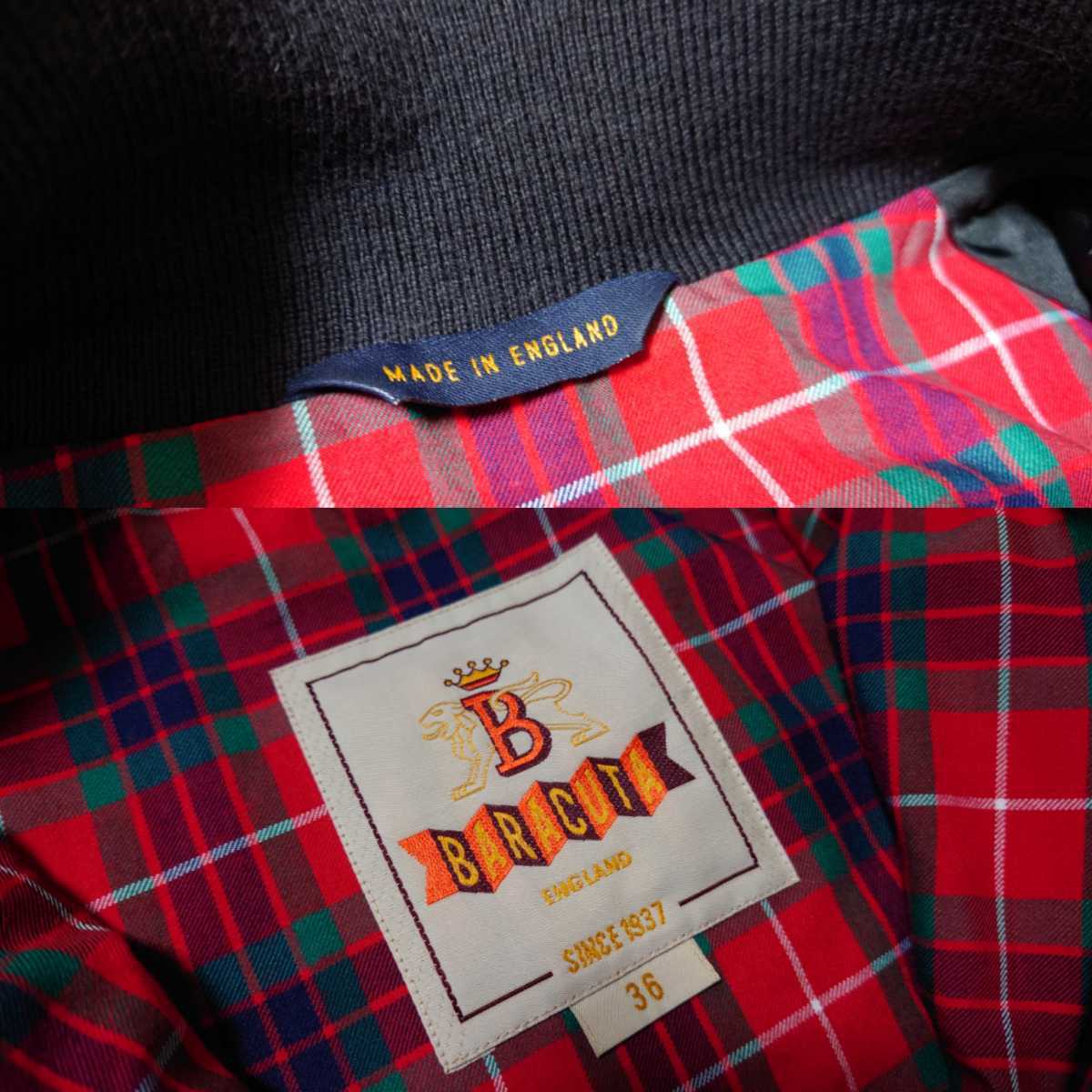 36 美品 JOURNAL STANDARD別注 ブラック BARACUTA バラクータ G4 英国