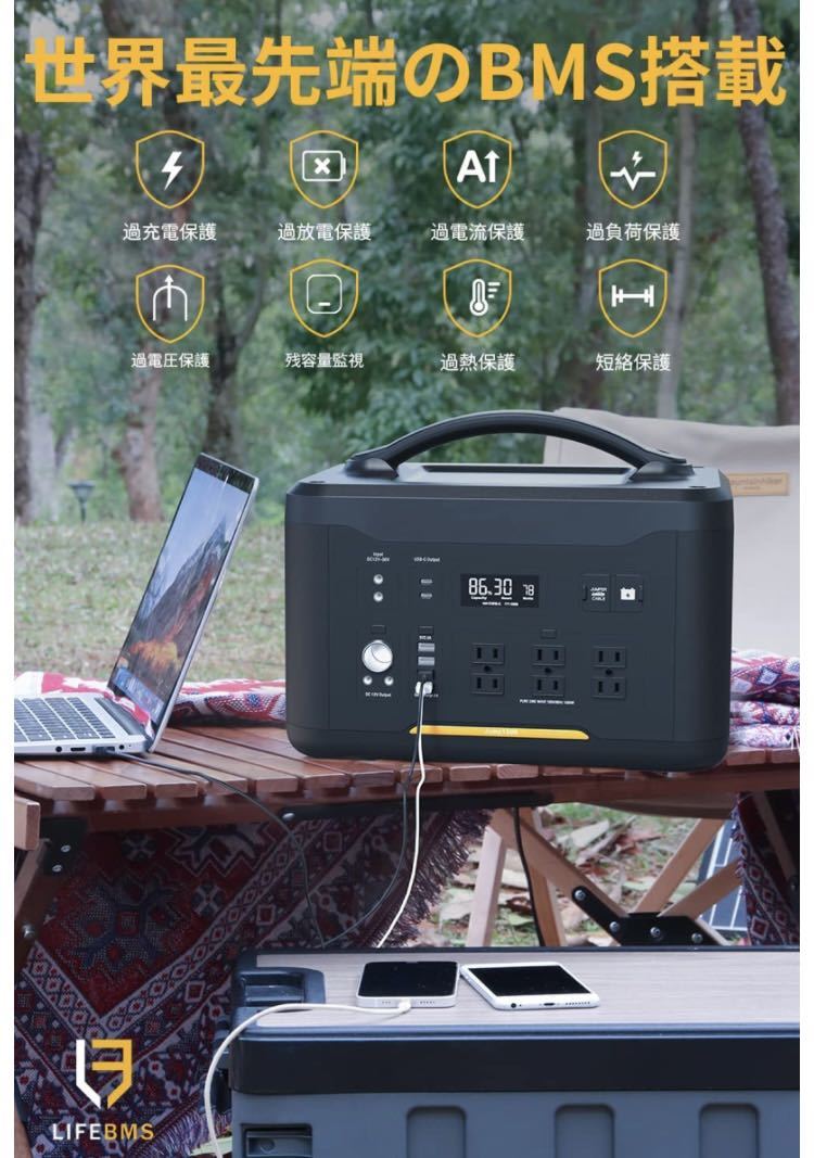 ポータブル電源 ポタ電 大容量 60000mAh 同時最大出力268W 蓄電池