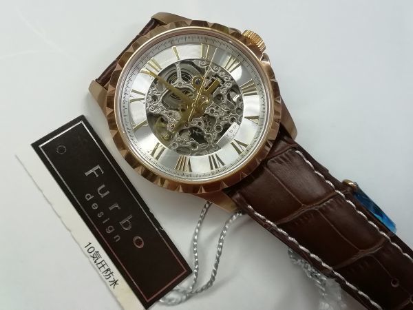 S-1 新品☆Furbo design フルボ腕時計 AUTOMATIC 表裏スケルトン 10 