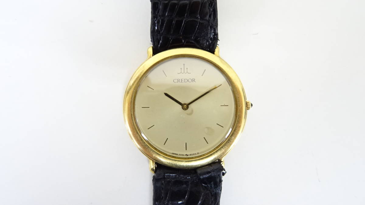 限定セール，定番 大阪04016OO SEIKO CREDOR 18KT メンズ 腕時計 クォーツ 7770-6020(クレドール)｜売買されたオークション情報、yahooの商品情報をアーカイブ公開 - オークファン クレドール