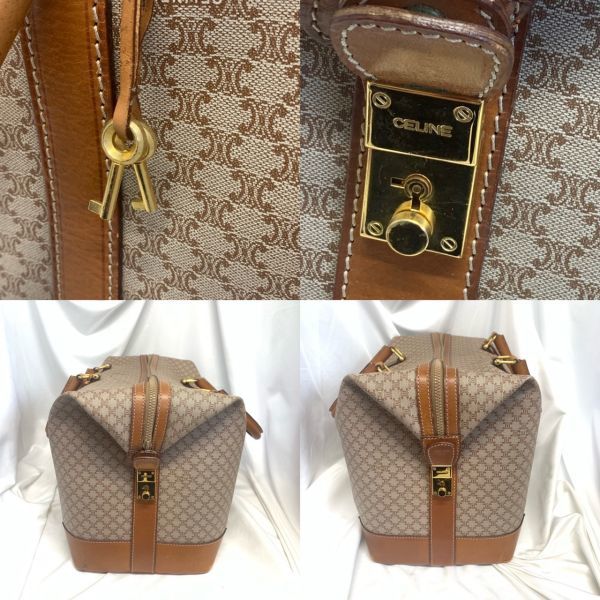 【1円スタート】CELINE ボストンバッグ セリーヌ マカダム柄 オールドセリーヌ ヴィンテージ ゴールド金具 ブランドバッグ CELINE マカダム柄 セリーヌ ⭐良品・定番⭐ ヴィンテージ|セリーヌ マカダムボストンバッグ