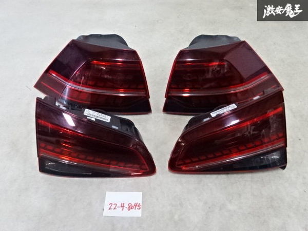 VW 純正 5G GOLF ゴルフ7 7.5 後期 LED テールランプ ライト 左右 4点 