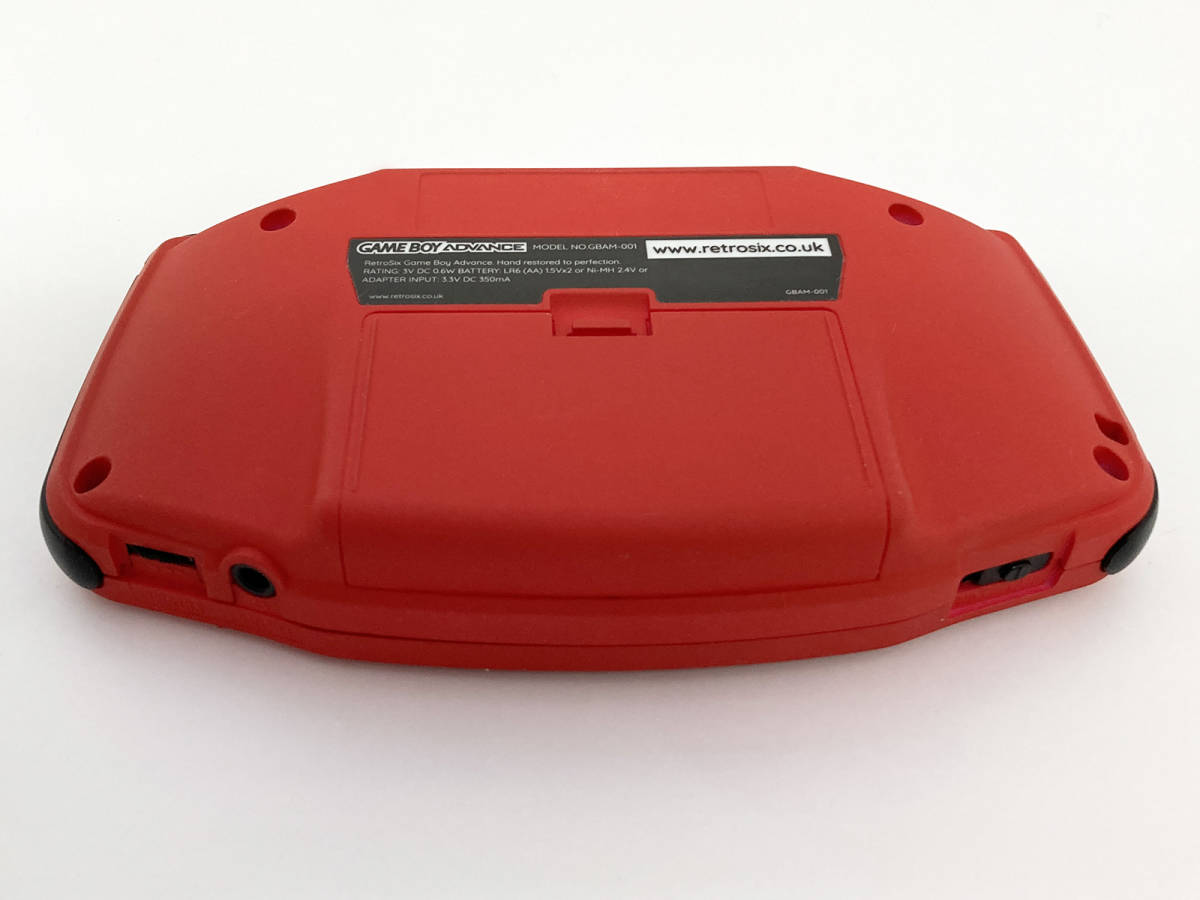 ゲームボーイアドバンス RetroSixシェル フルカスタム Funnyplaying IPS V2 プレステージシリーズ　パールレッド 送料無料!! フルカスタム GBA IPS液晶 RetroSix社製 パールピンク マットブラック