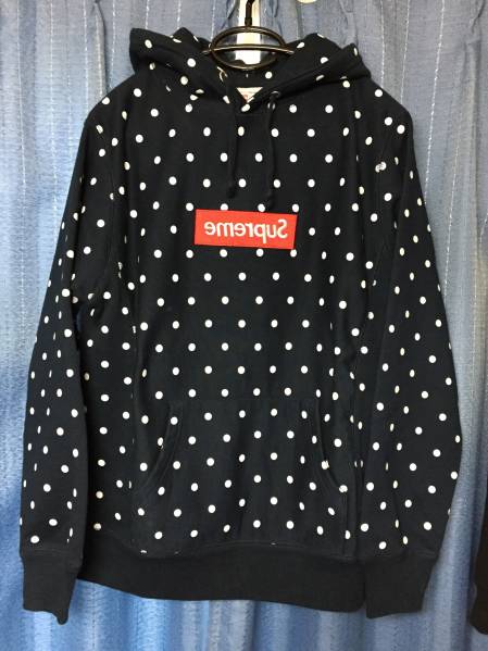 Supreme COMME des GARCONS BOX LOGO パーカ ネイビー Sサイズ