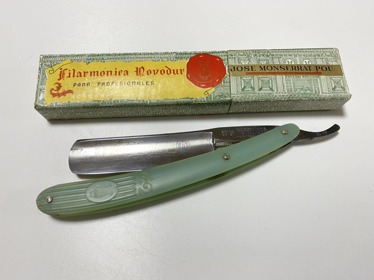 ☆ 希少 西洋剃刀 FILARMONICA 13-PR ケース付き 理容 Vintage