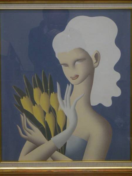 ☆絵☆「 油彩画 東郷青児 肉筆 美人画