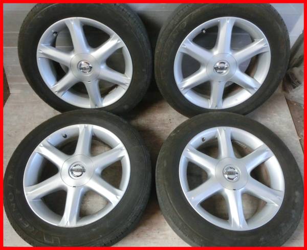 H1400) F50シーマ 225/55R17インチ 純正ホイール タイヤ4本