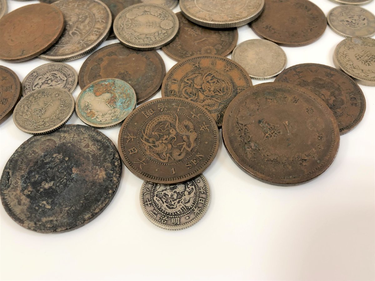 古銭　まとめ ☆ 古銭 まとめ売り 日本古銭 龍銭 硬貨 全36枚 約240g 大正 昭和 1銭