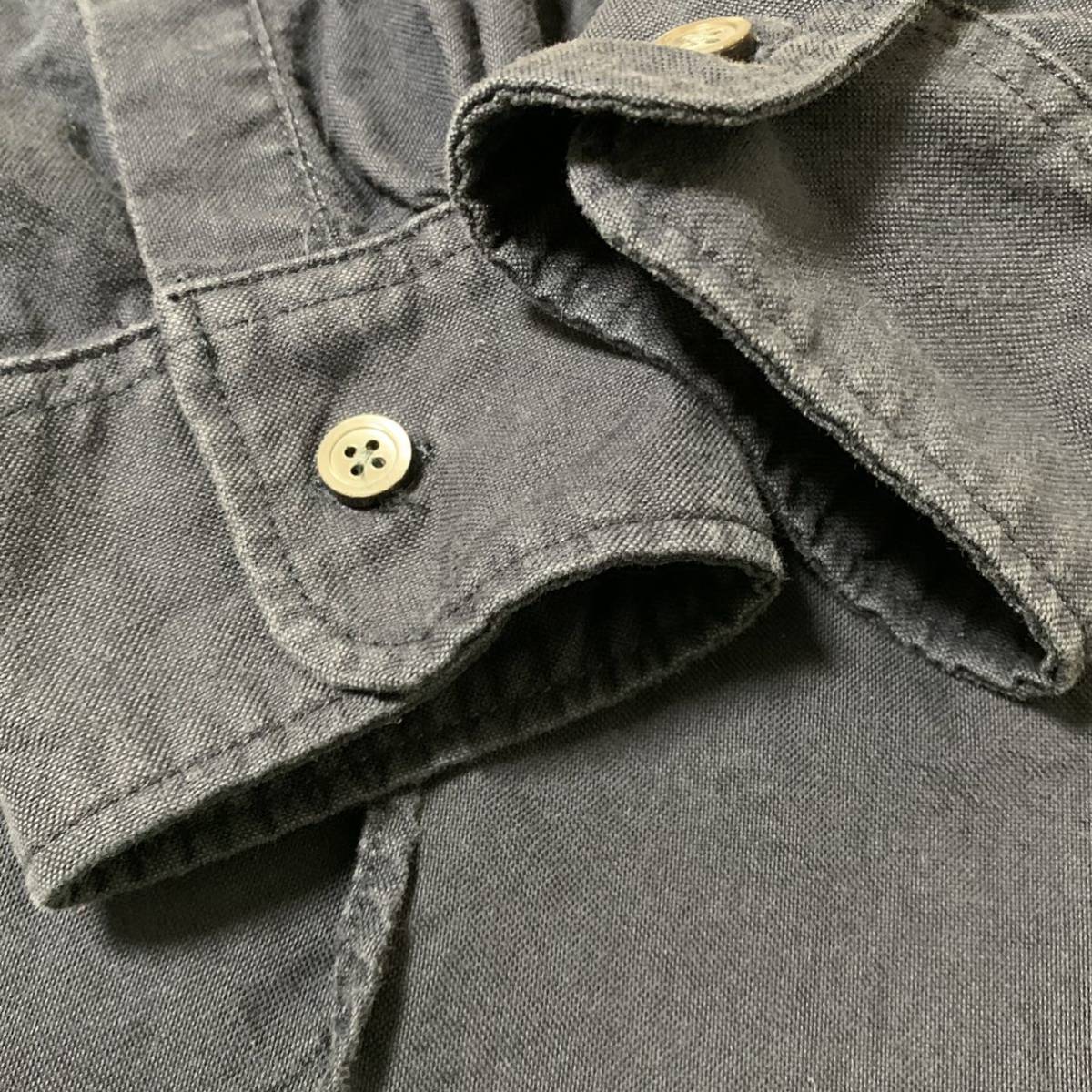 Engineered ENGINEERED GARMENTS Duffle A-1 アメリカ製 ENGINEERED GARMENTS エンジニアードガーメンツ シャツ ボタンダウンシャツ 長袖シャツ USA製 アメリカ製 ネイビー Sサイズ 古着 SHIRT