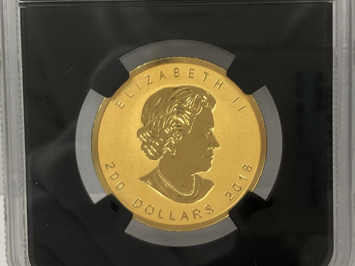 美品】メイプルリーフ金貨 NGC PF70 REVERSE PROOF 2018年 