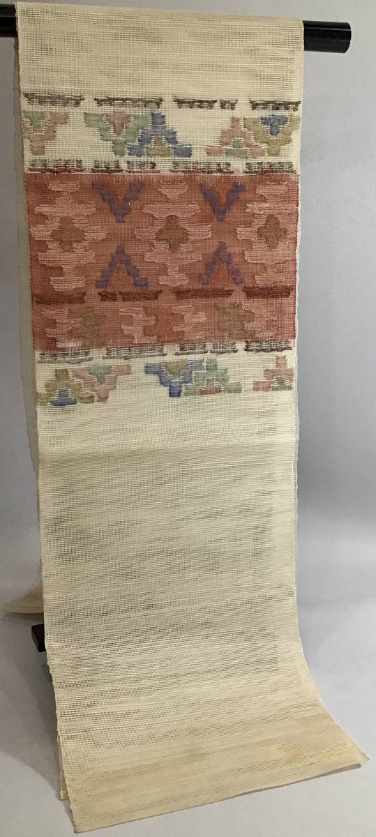 赤字超特価，安い 193 ベージュ 京都西陣の老舗 帯屋捨松製 羅 名古屋帯 盛夏 正絹#(仕立て上がり)｜売買されたオークション情報、yahooの商品情報をアーカイブ公開 - オークファン 仕立て上がり