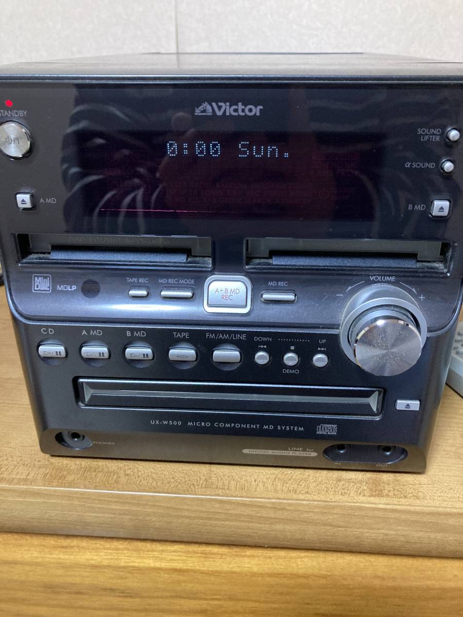 UX-W500 美品】 Victor CD⁄2MDコンポ UX-W500 2006年製 N3☆