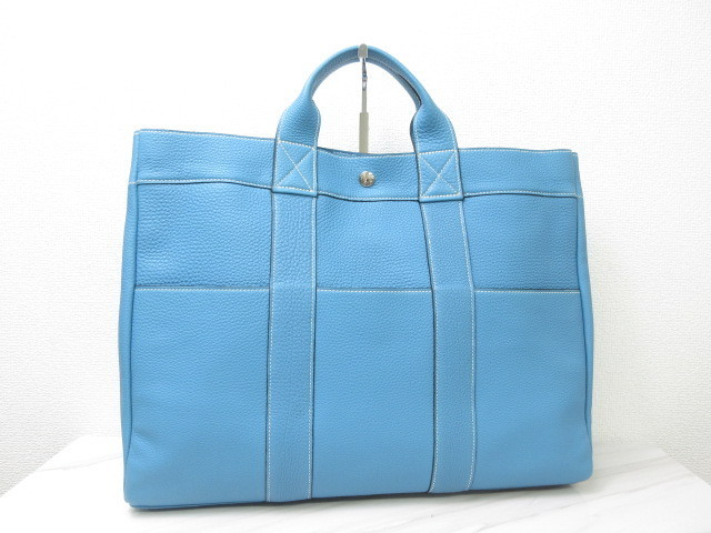 未使用展示品 HERMES エルメス フールトゥMM トリヨン ブルージーン 