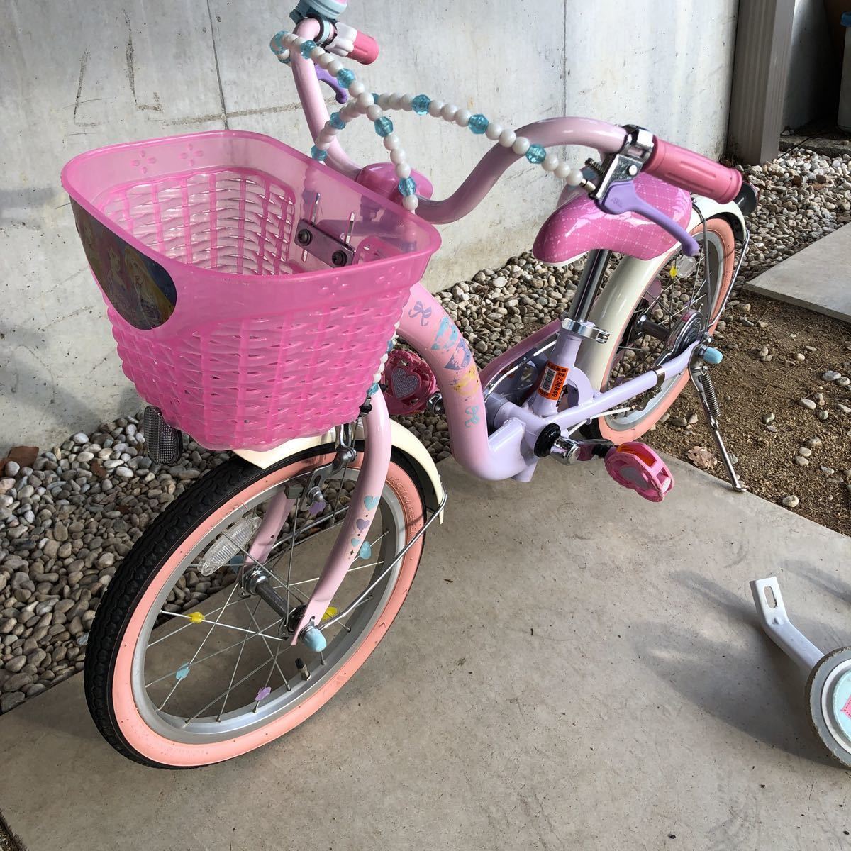 ディズニープリンセス 子供用自転車 キッズバイク 16インチ 屋内保管 