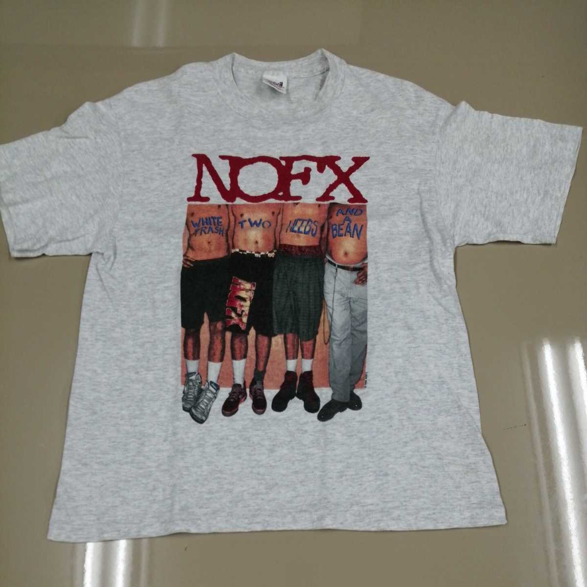 【全国無料，低価】 B04 バンドTシャツ NOFX 杢薄グレー ヴィンテージ シングルステッチ パンク メロコア(Tシャツ)｜売買されたオークション情報、yahooの商品情報をアーカイブ公開 - オークファン Tシャツ