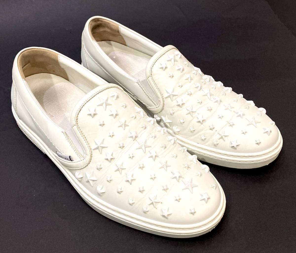 正規品 JIMMY CHOO スタースタッズ レザースリッポンシューズ ジミー 