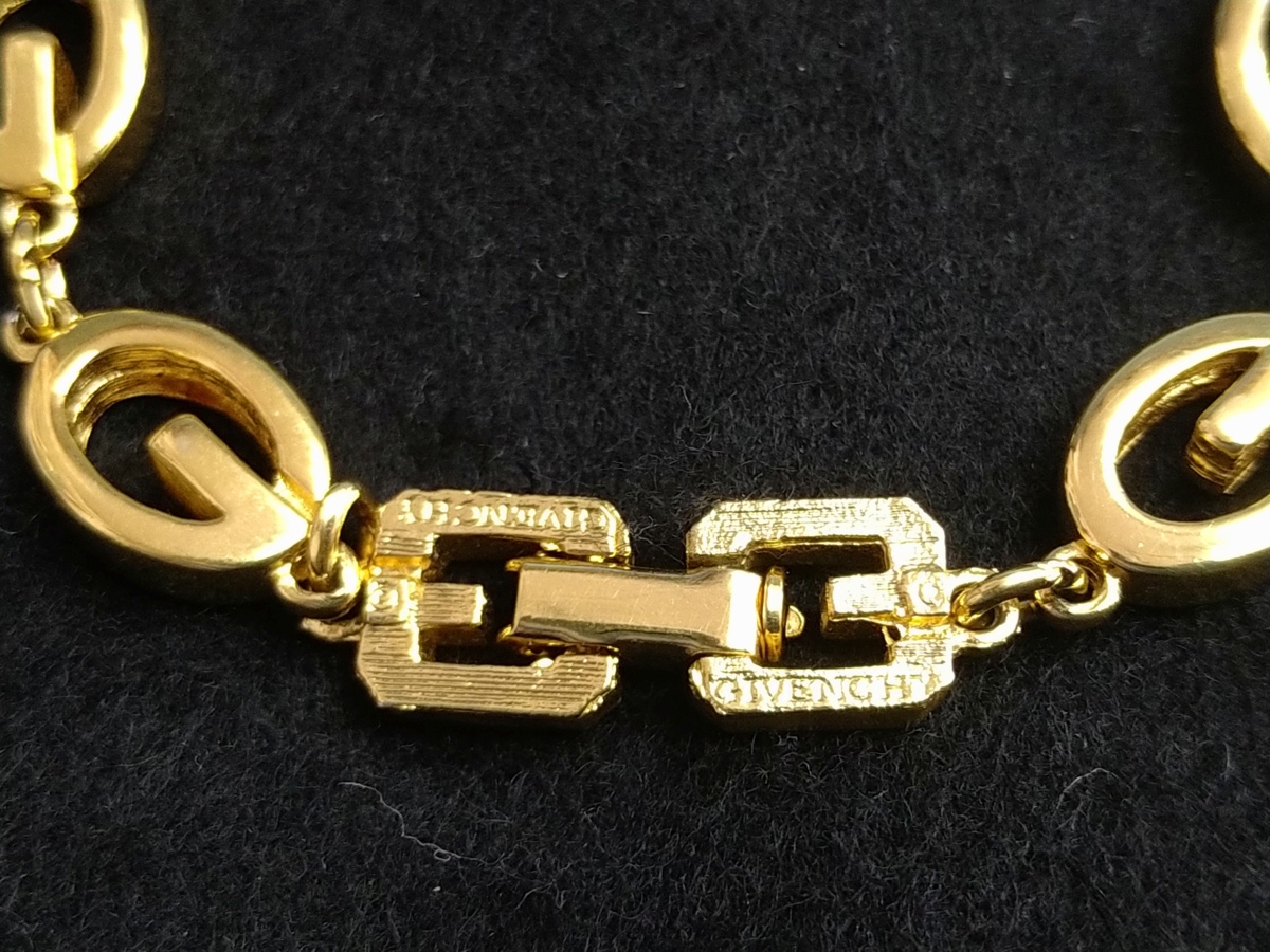 GIVENCHY ジバンシー ブレスレット アクセサリー Gロゴ ゴールドカラー 
