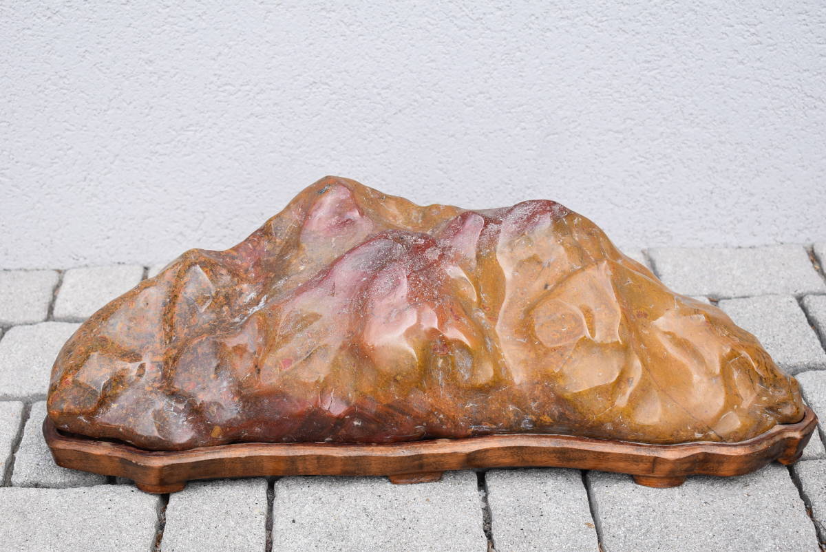三冬花】鑑賞石 特大約18㎏ 水石 原石 盆石 名石 自然石 天然石 紋石