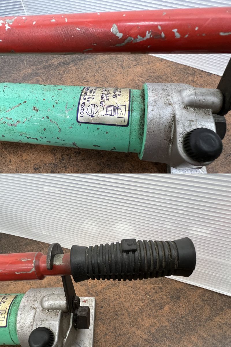 引取限定】大阪ジャッキ TWA-0.7 ハンドポンプ ジャッキ4個付属 E10S20