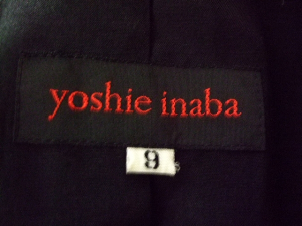 ヨシエイナバ ジャケット 9 レディース 美品 黒 YOSHIE INABA