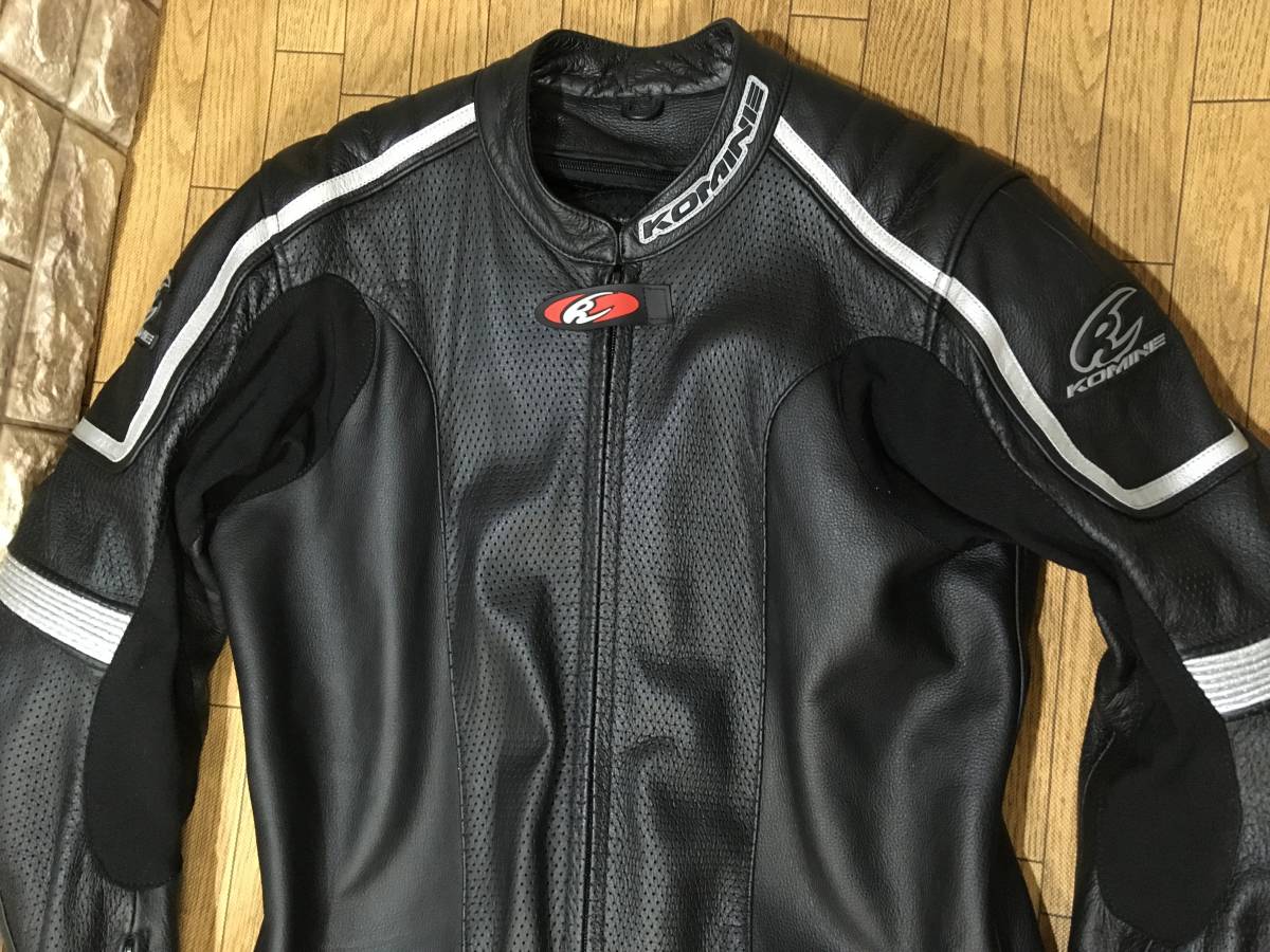 KOMINE 牛革レーシングレザースーツ 4XLBサイズ ブーツイン/アウト兼用 