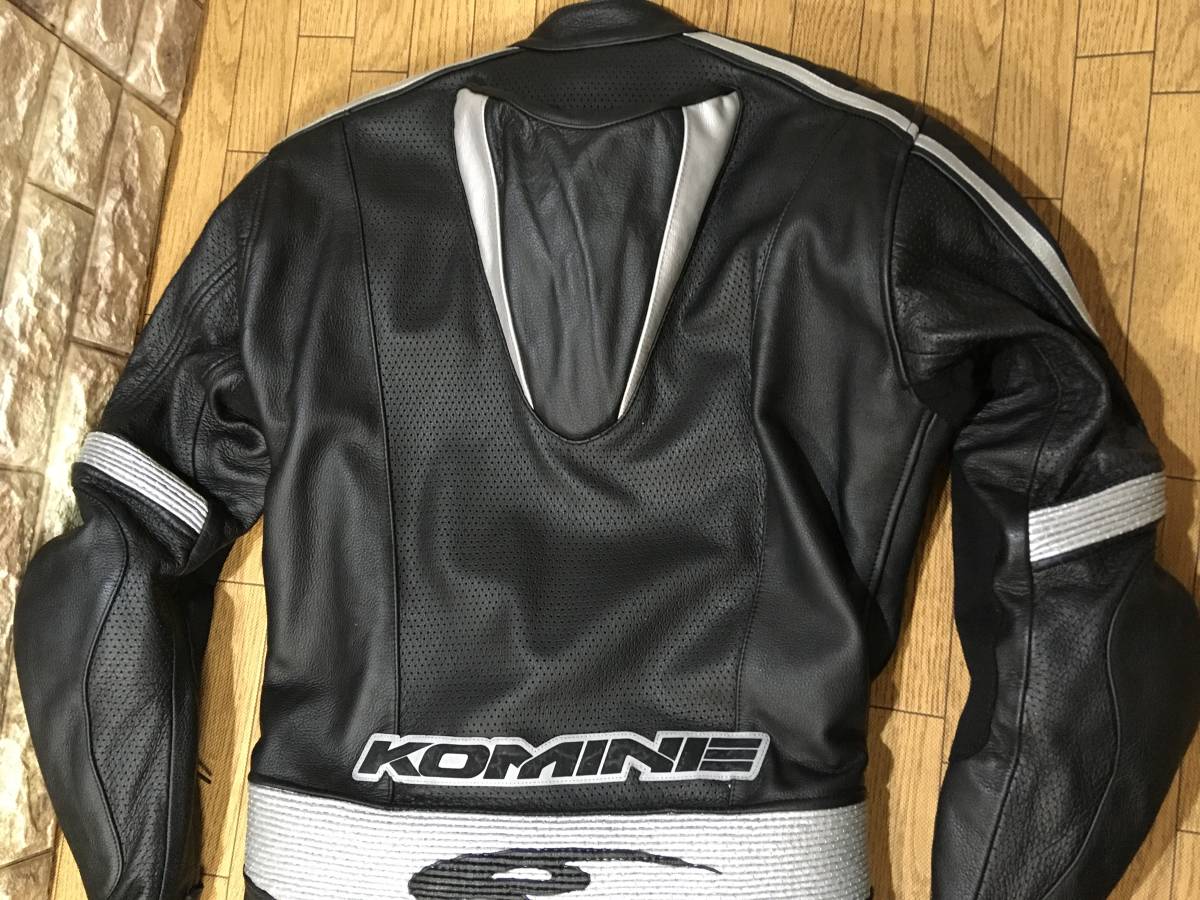 KOMINE 牛革レーシングレザースーツ 4XLBサイズ ブーツイン/アウト兼用 