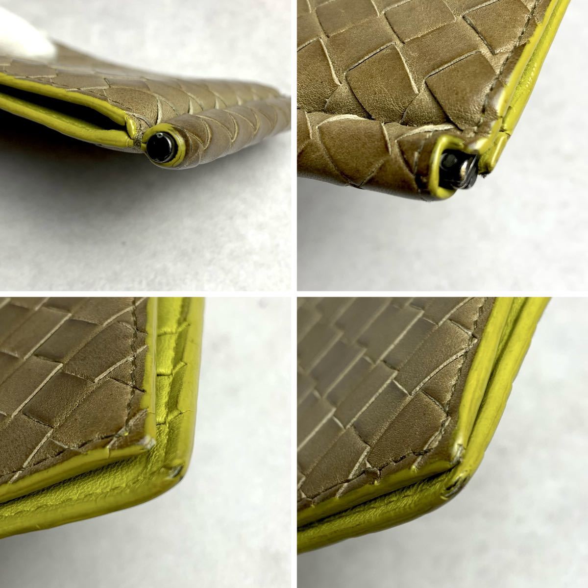 1円 ボッテガヴェネタ マネークリップバイカラー 二つ折り財布 カード