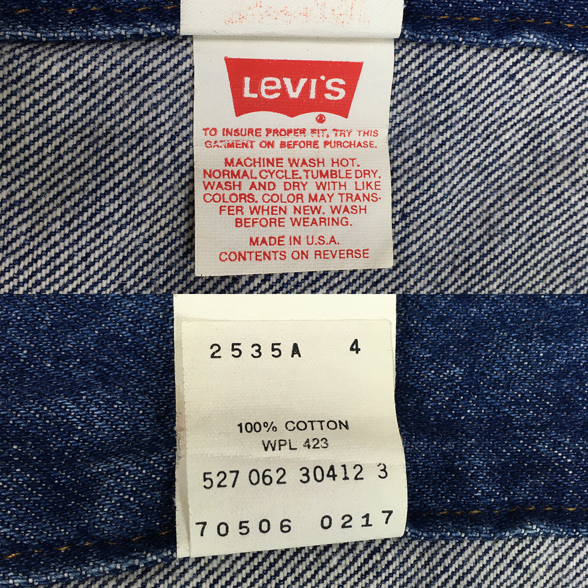 90s】Levi's リーバイス 70506-0217 米国製 92年 ジージャン サイズ38