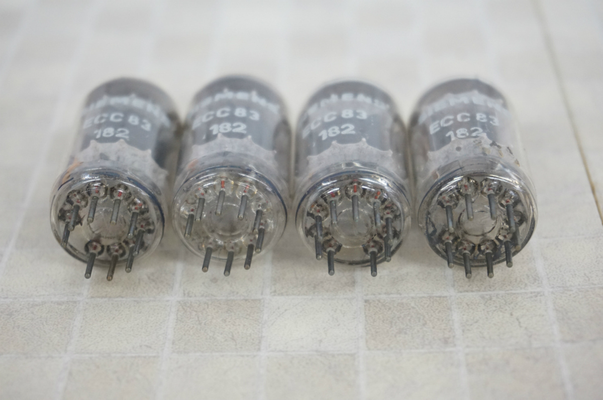 SK] 未使用品 SIEMENS シーメンス ECC83 真空管 マッチド 4本セット 元