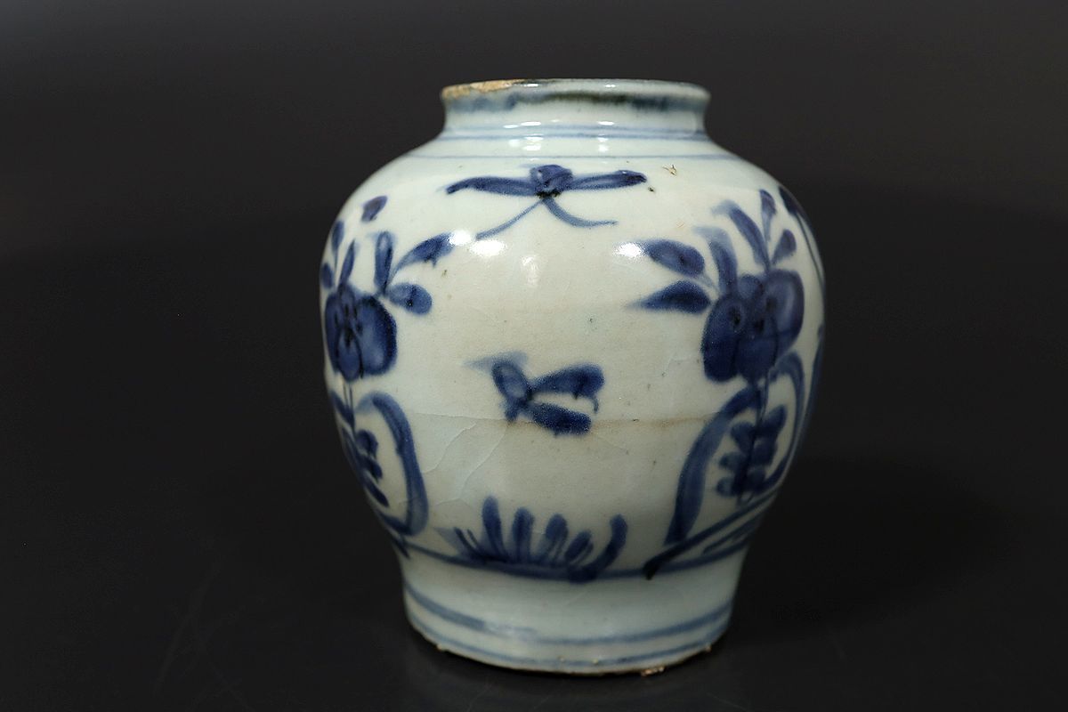 中国古美術•文房具•清時代染付水盂•在銘　：XG44-4 呉須 小中国古美術 東明時代 明代 - lot:11412 中国美術⁄古美術・骨董
