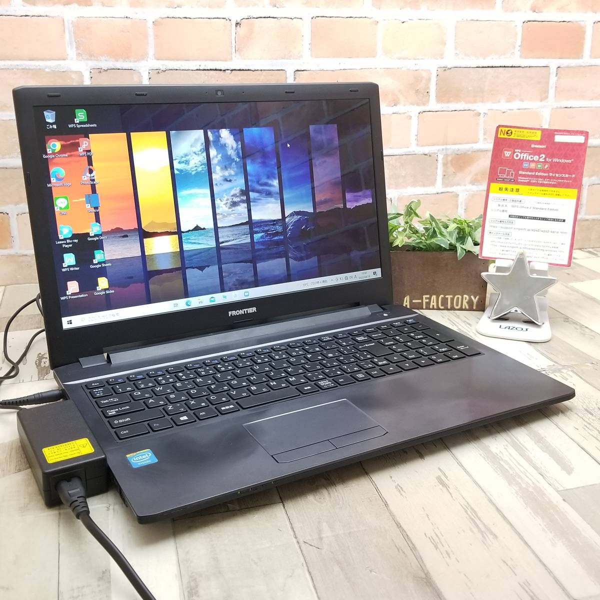 ★美品★HDD500GB/メモリ4GB/無線 Wi-Fi/Webカメラ/最新Office搭載/Win10/高性能Celeron 3205U搭載/FRONTIER NX(C3540)