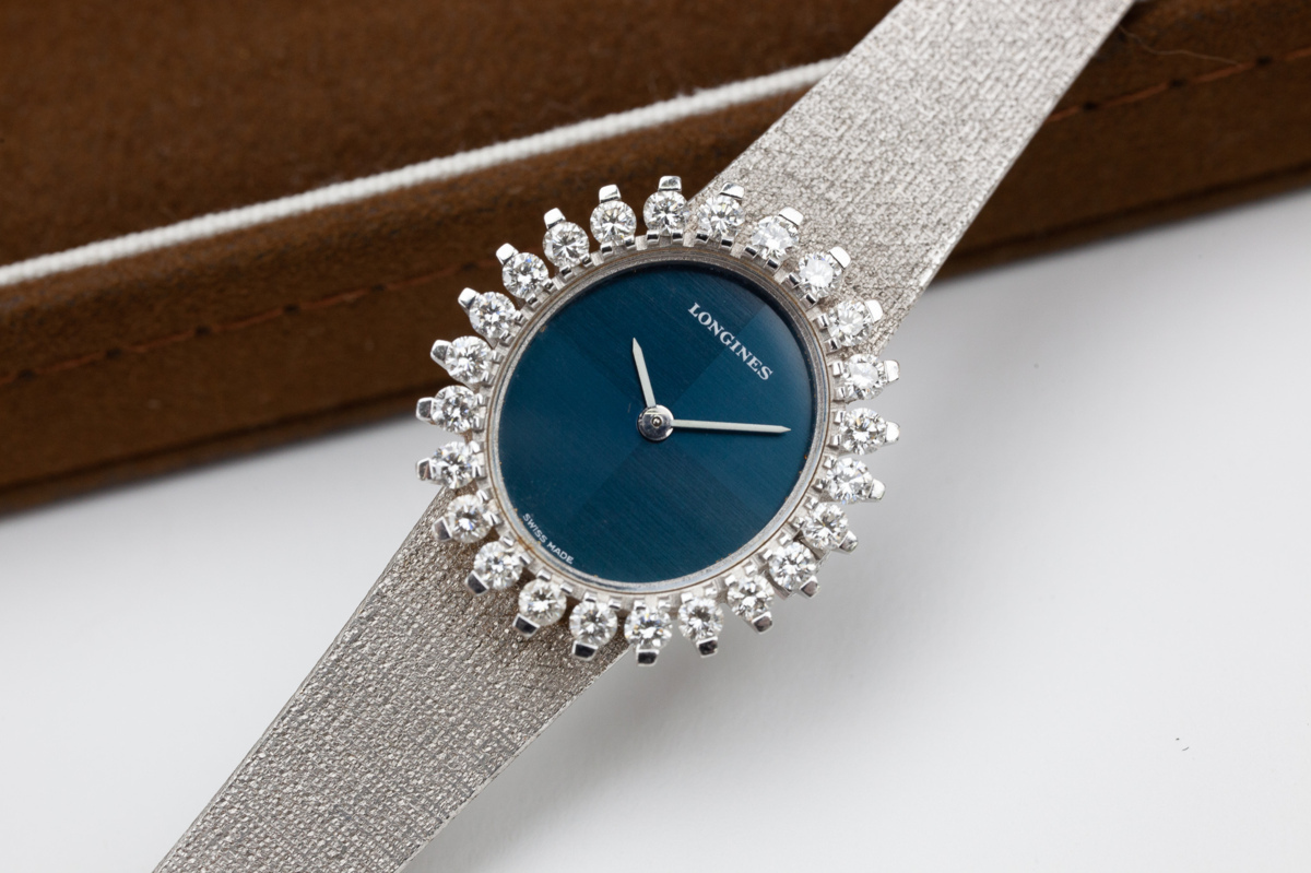 1円〜LONGINES ロンジン 腕時計 レディース 手巻き K18WG 約50.7g