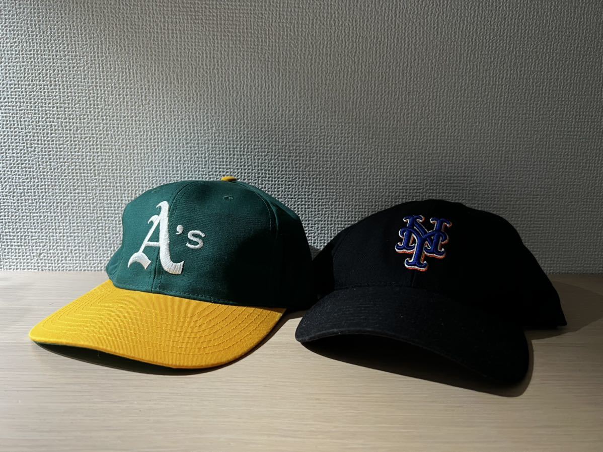 1円スタート 希少 90s vintage MLB スナップバック Oakland Athletics 