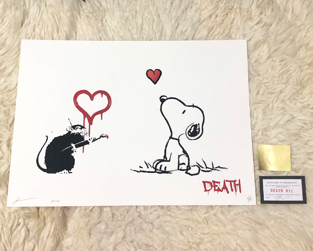 現代アート 世界限定100枚 2020年 新作正規品 DEATH NYC バンクシー 