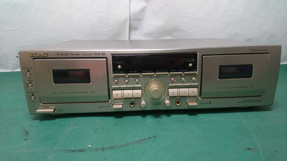 TEAC カセットデッキ 修理前提品 中古品現状出品 検）W-860R(一般