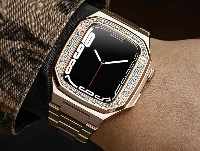 42mm 44mm 45mm○薔薇金黒-セット○ apple watch ステンレス カスタム