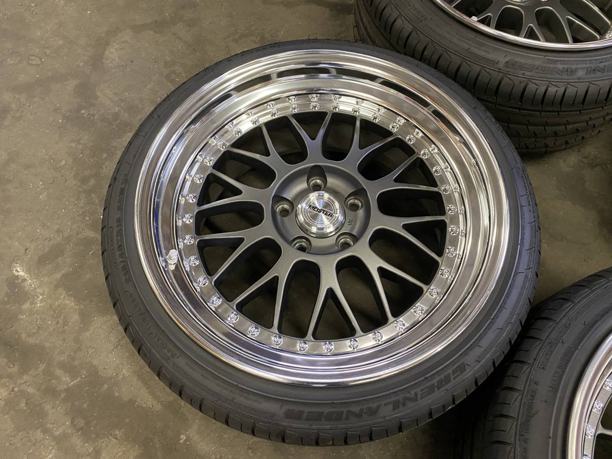 深リム】WORK MEISTER M1 18インチ 9.5J+32 9.5J＋7 114.3 5穴 4本(5穴 