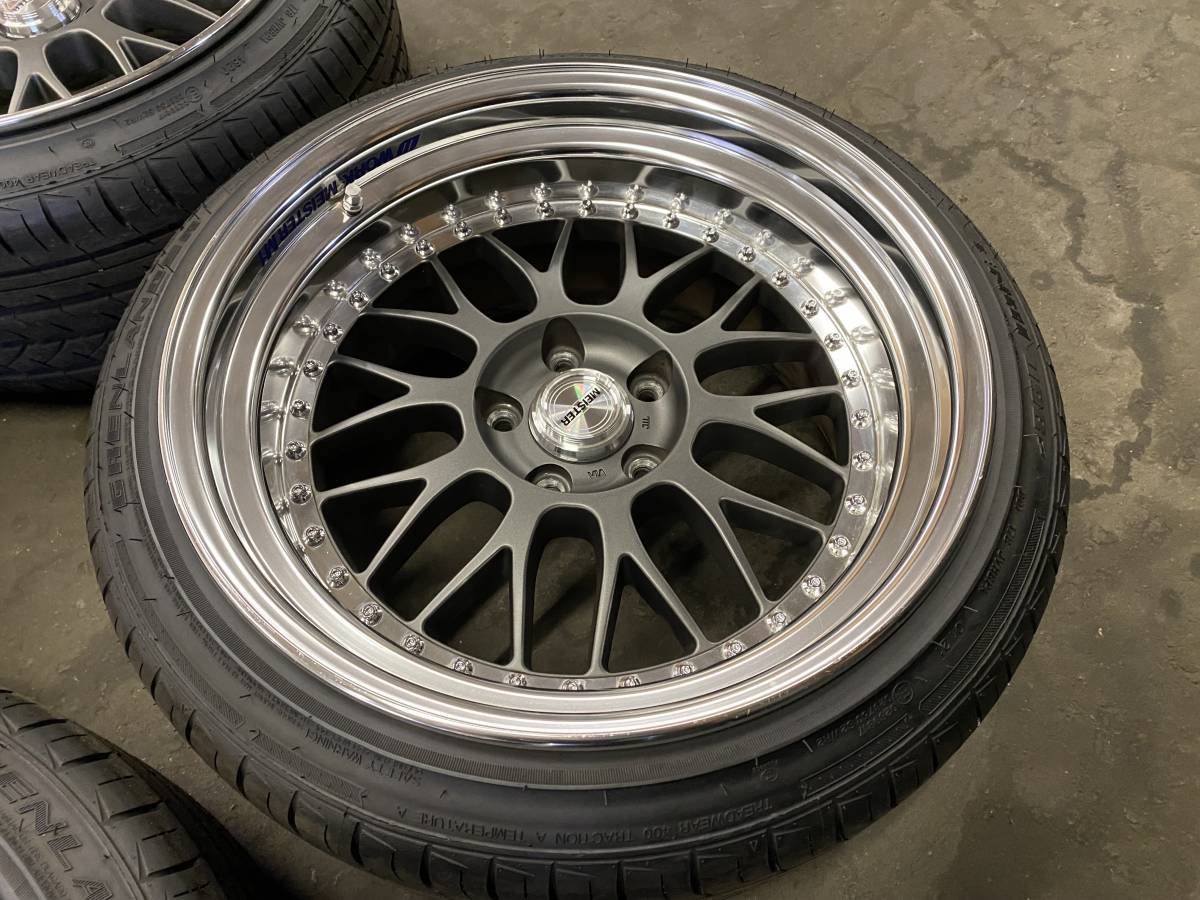 深リム】WORK MEISTER M1 18インチ 9.5J+32 9.5J＋7 114.3 5穴 4本(5穴 