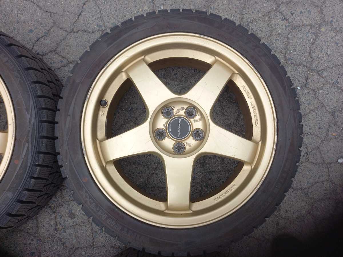 スバル レガシィ 純正 レイズホイール RE B51 ダンロップ スタッドレス 