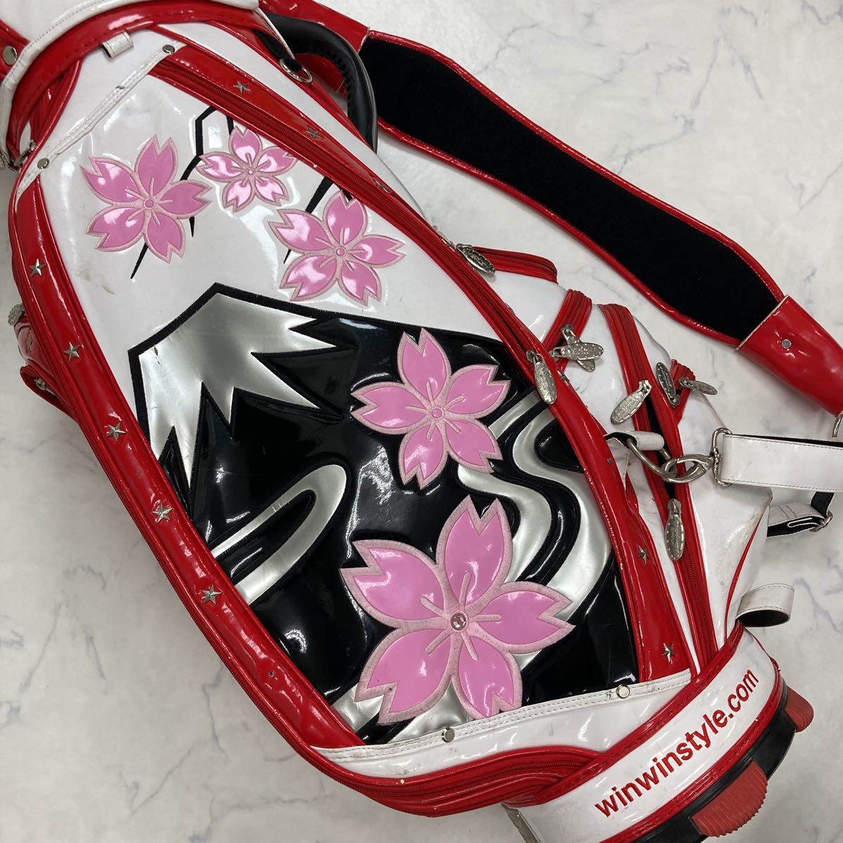 WINWINSTYLE□桜 富士山 日本一 キャディバッグ□ゴルフバッグ□ウィン 