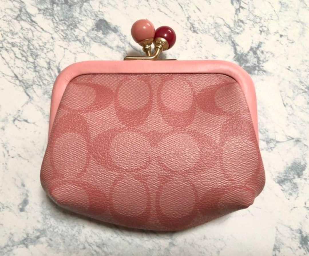 コーチ COACH キスロック がま口 ピンク コインケース 小銭入れ コイン ブラック ミディアム ウォレット １円スタート☆新品未使用COACH 未使用品・キスロック G6913コーチ&frasl;COACH 大きめ ハンドバッグ