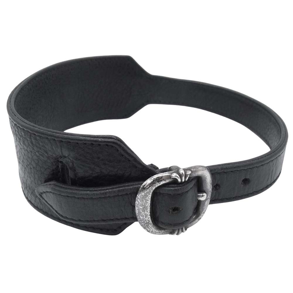クロムハーツ R&R ロックンロール ブレスレット サイズ1 レザー ブラック CHROME HEARTS クロムハーツ（原本無） R&R ロックンロール