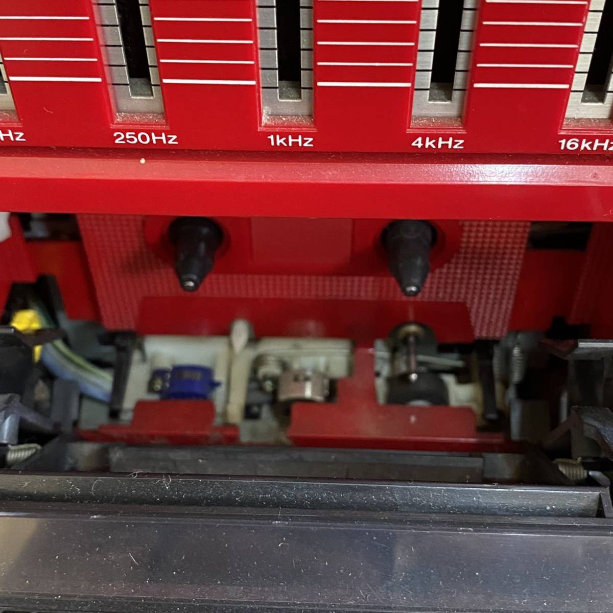 ○SHARP シャープ GX-3R ラジカセ スピーカー 赤 レッド レトロ