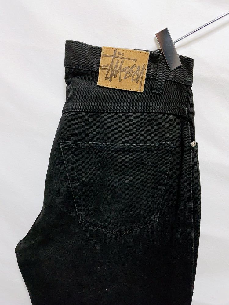 【最安値，低価】 90s old stussy ステューシー USA製 ブラック バギーパンツ デニム オールド ビンテージ オールドスケート old skate oldskate(ボトムス)｜売買されたオークション情報、yahooの商品情報をアーカイブ公 男性用